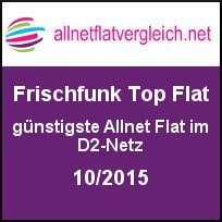 Frischfunk Top Flat - Günstigste Allnet Flat im D2 Netz