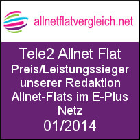 Tele2: Günstigste Allnet Flat inkl. Internet im Netz von E-Plus